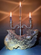 Antik Kerzenleuchter Wurzelholz